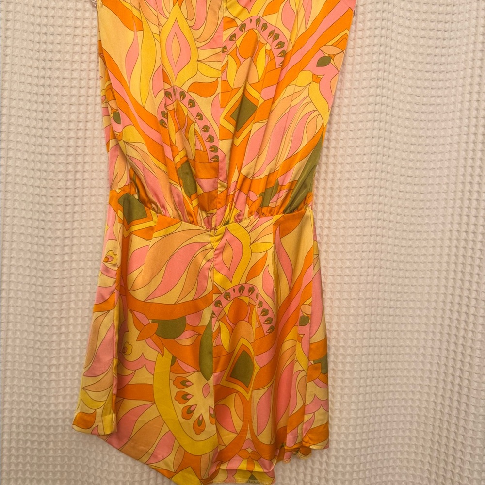 Vibrant Multicolor Patterned Dress